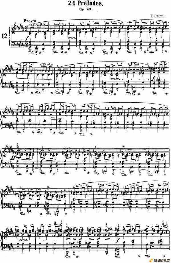 ١Ф 24׸ǰ Op.28 No.12 GС