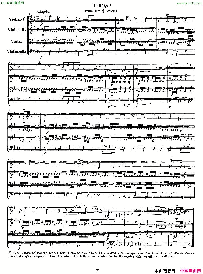 ҡQuartetNo.3inGMajor,K.156Gࡷ