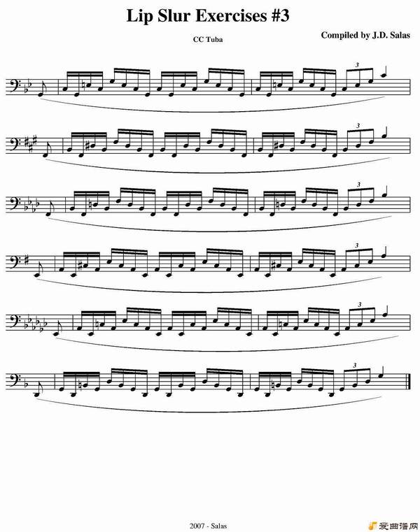 ͭܡLip Slur Exercise  - C Tuba