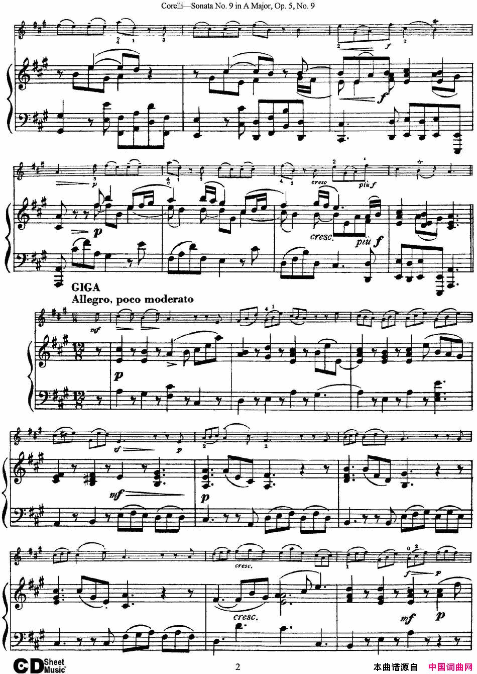 ٣SonataNo9inAMajorOp5No9С+ٰ