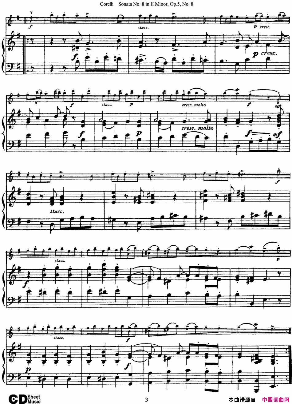 ٣SonataNo8inEMinorOp5No8С+ٰ