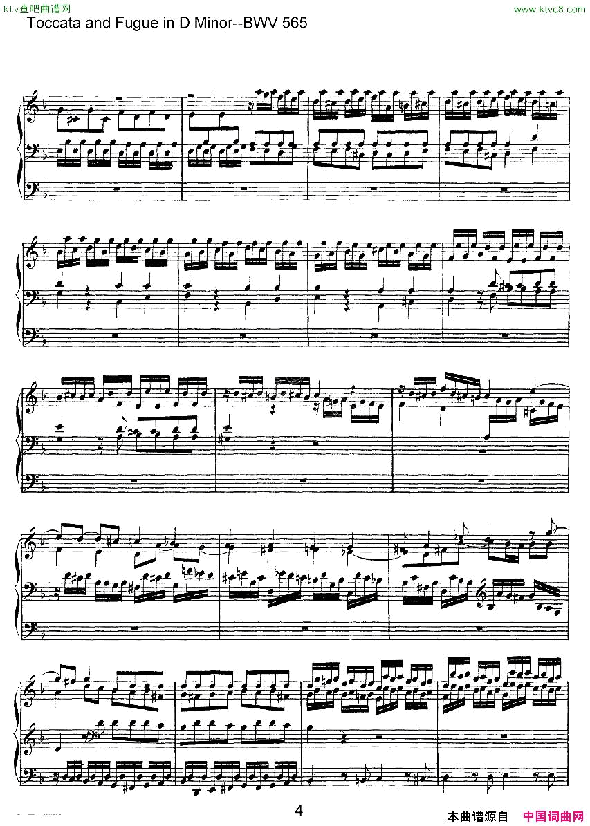 ToccataandFugueinDMinor--BWV565ܷ
