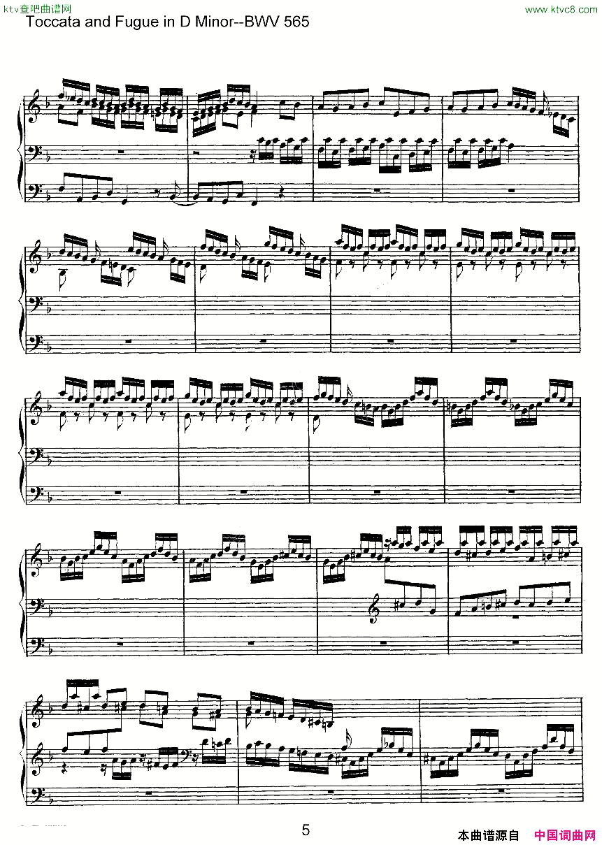 ToccataandFugueinDMinor--BWV565ܷ