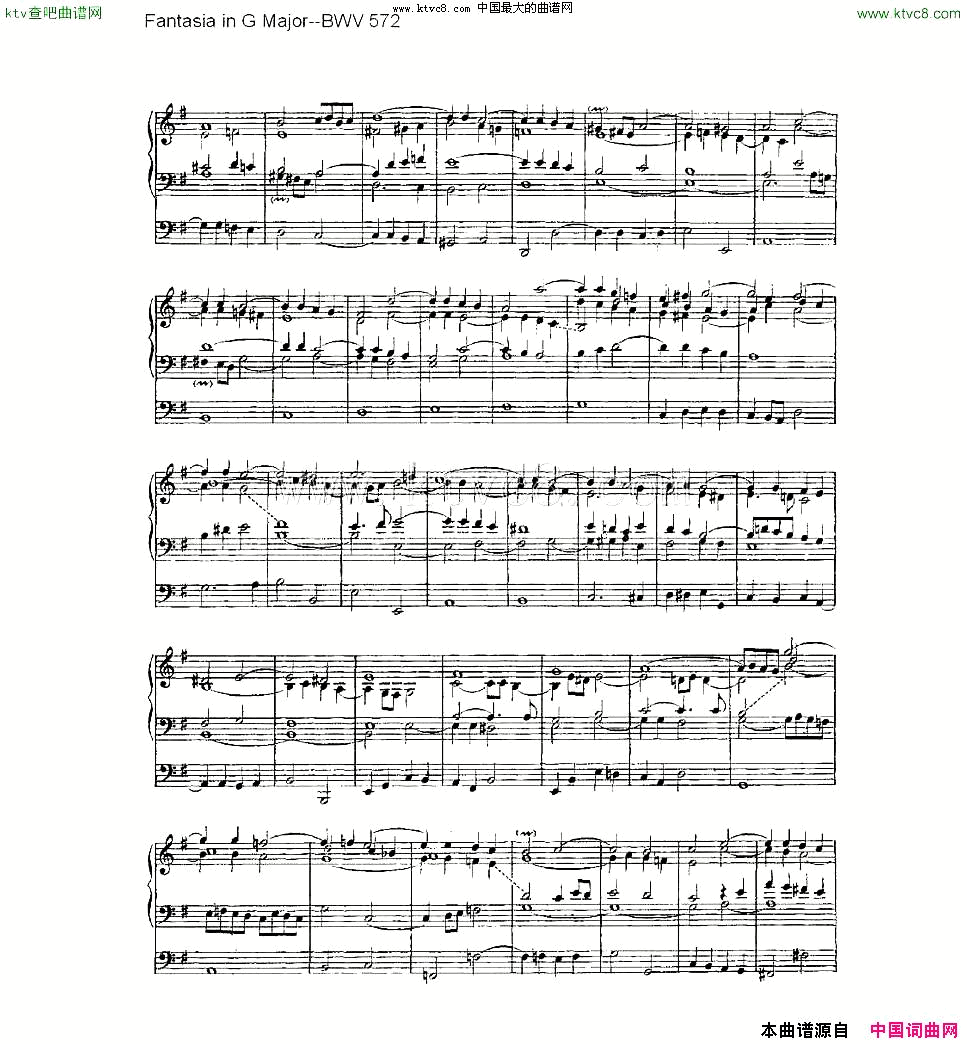 FantasiainGMajor--BWV572ܷ