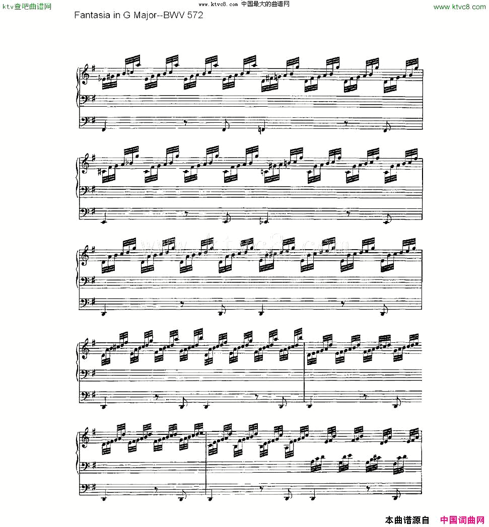 FantasiainGMajor--BWV572ܷ