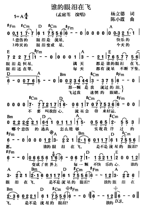 谁的眼泪在飞_孟庭苇