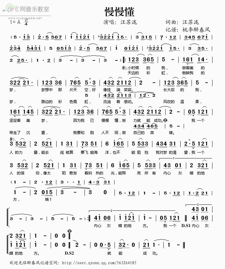 慢慢懂简谱