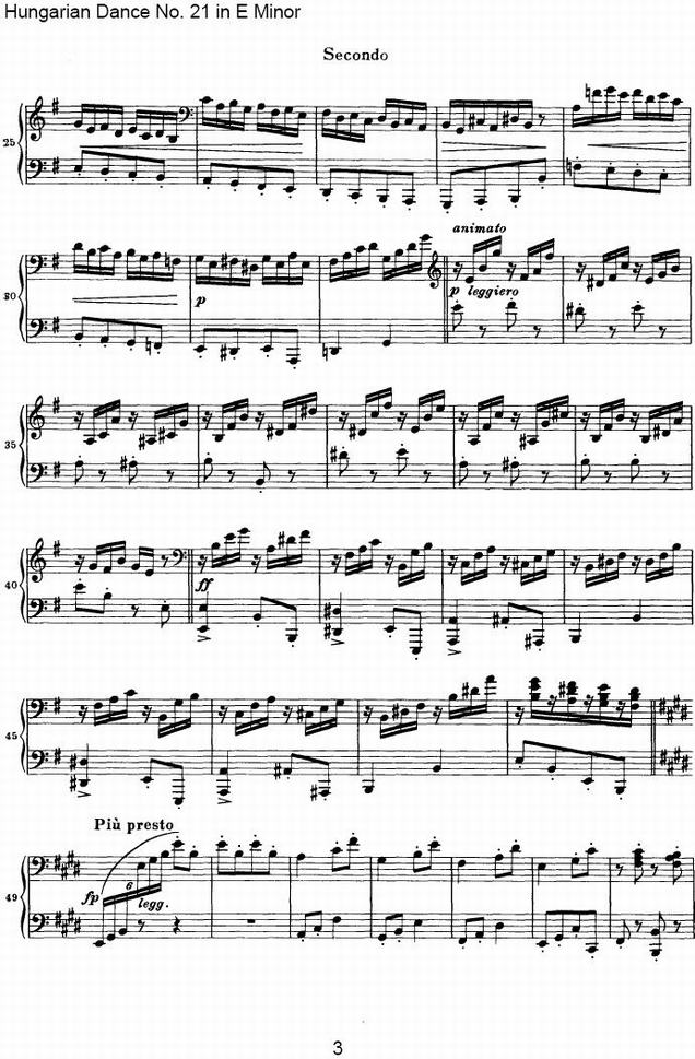 Hungarian <wbr>Dance <wbr>NO.21in <wbr>E <wbr>Minor6