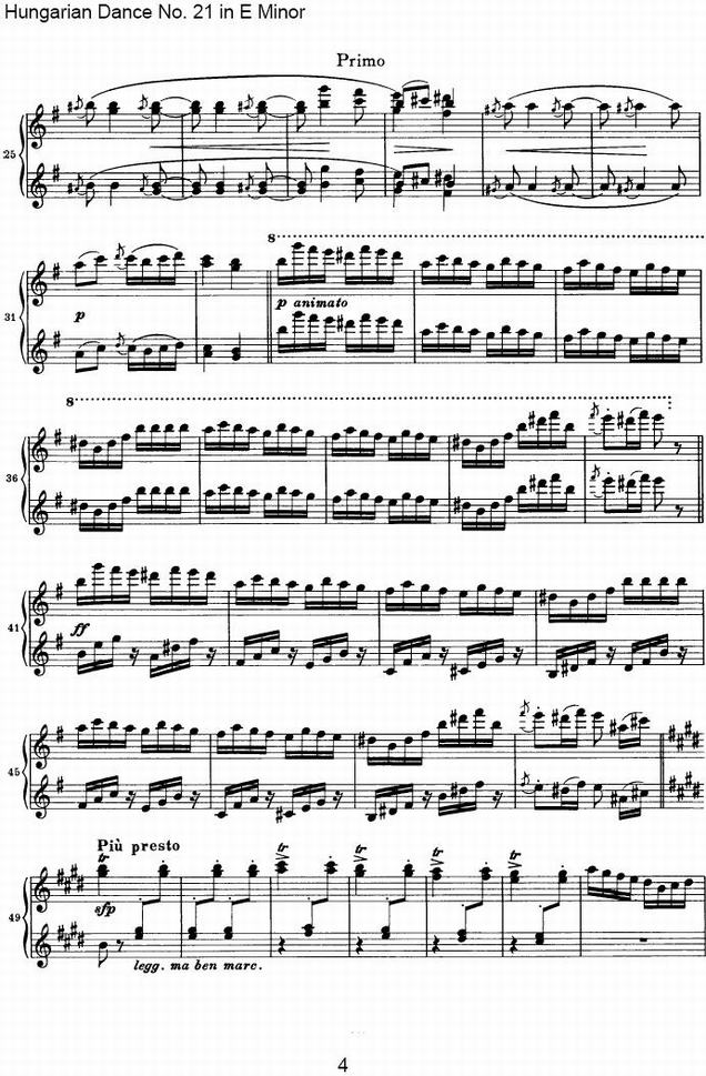 Hungarian <wbr>Dance <wbr>NO.21in <wbr>E <wbr>Minor6