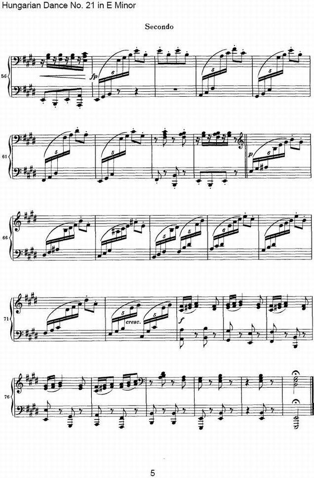 Hungarian <wbr>Dance <wbr>NO.21in <wbr>E <wbr>Minor6