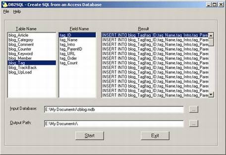 ACCESS数据库转换MYSQL数据库的软件