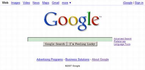 从Google首页变化看互联网十三年风云录