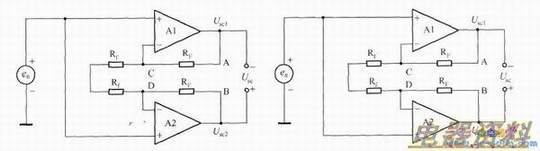 同相放大器输入的差动放大器