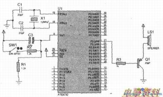 单片机奏乐硬件电路