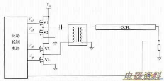 全桥驱动电路采用四只N沟道场效应管的结构形式