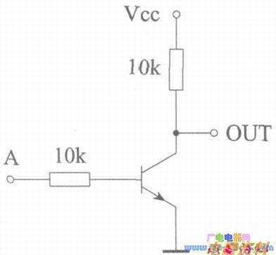 用两个三极管组成互补电路的反相器电路