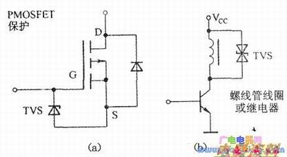 双向瞬态抑制二极管典型的保护电路