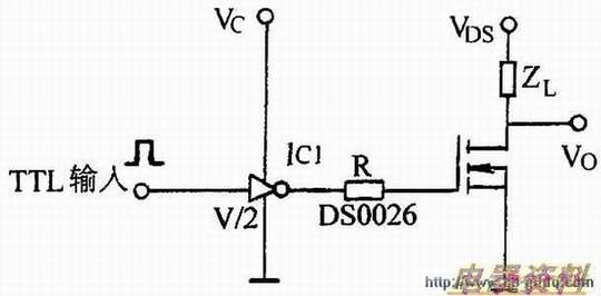 用专用的集成化缓冲器驱动MOSFET示图