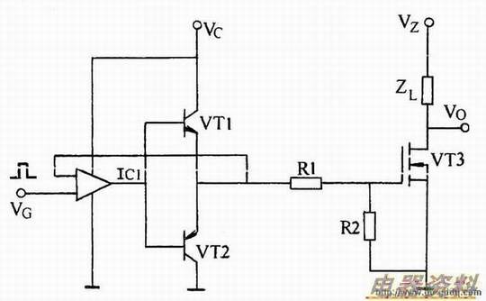 用线性互补电路驱动MOSFET示图