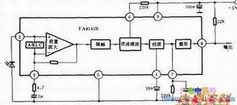 TA8141S内部方框图及典型应用图