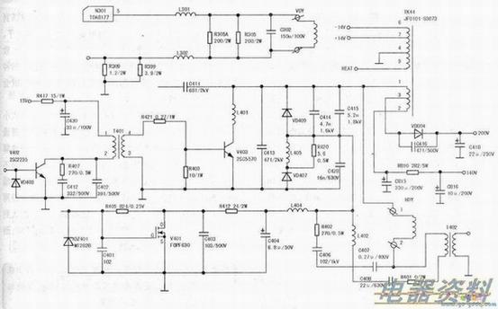 海尔D32FV9A-K型高清彩电相关电路
