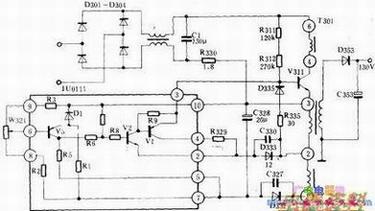 JU0111的内部电路和部分应用电路
