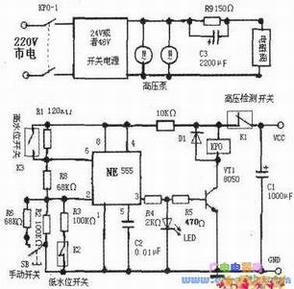 天创TCHS-R0/40L纯水机改进后的控制电路