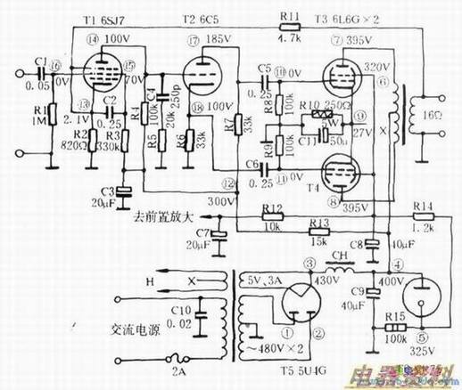 ALTECA-333纯胆管推挽功放电路
