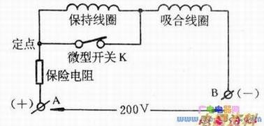 小天鹅XQB30-8型全自动洗衣机电磁排水阀的原理图