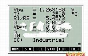图2。 带隙参考计算器初始屏幕显示。