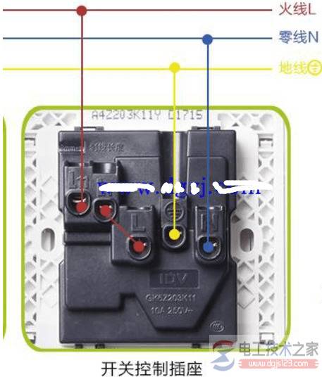双控一开5孔插座怎么接线,附五孔双控关插座的接线图
