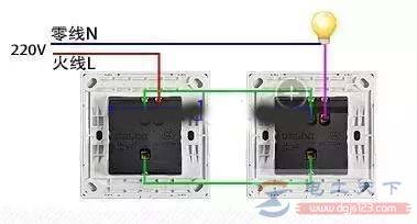 单联双控开关怎么接线,附单开双控开关的接法图示