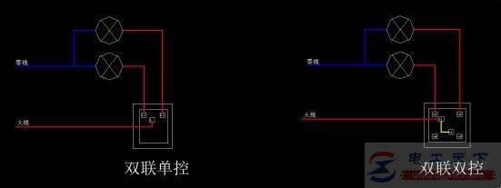 一个开关与两个开关及多开关控制一盏灯的接线方法