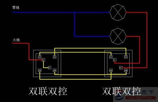 一个开关与两个开关及多开关控制一盏灯的接线方法