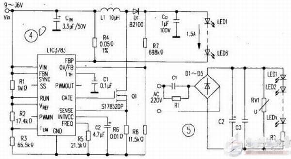 ��ר��IC��������led��������Դ�ĵ�·ͼ˵��
