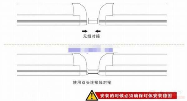 一例led t8灯管的接线图