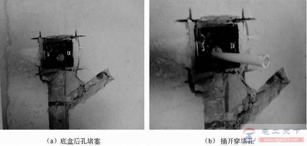 家装开关的安装底盒工艺
