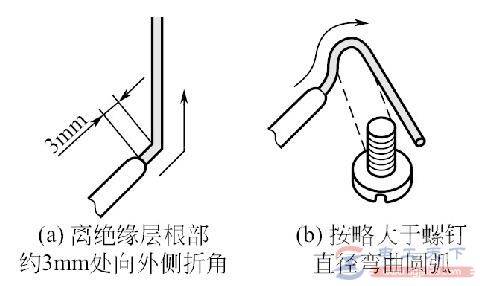 线头与螺钉平压式接线桩的连接方法