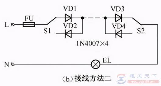 ����˫�����������ؿ���һյ�Ƶĵ�·ͼ