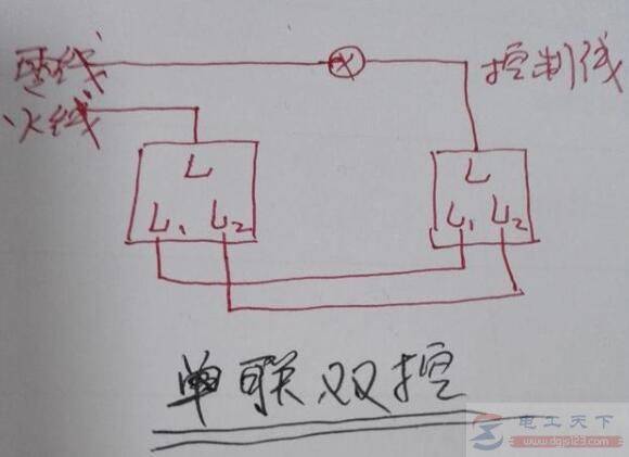 双控开关中L,LI,L2怎么接线