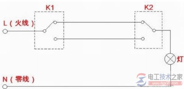 单联双控开关接线图及接线方法教程(图文)