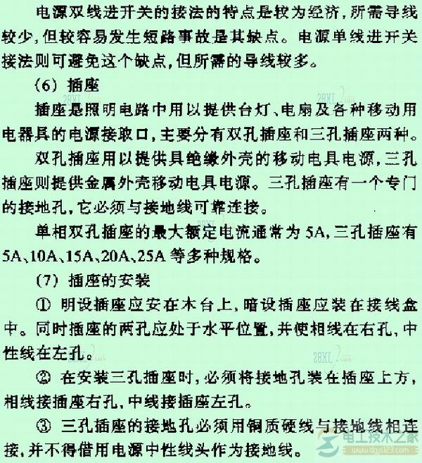 常用照明装置的安装方法图解
