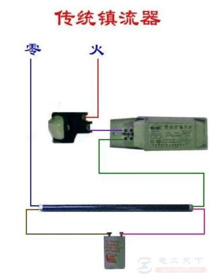二种镇流器的接线图