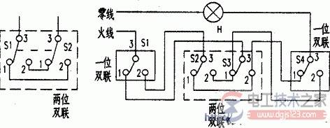 电灯三开三控线路图_三控开关控制三个灯的路线图