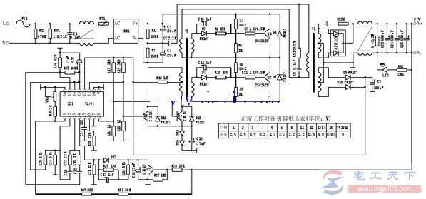 一例明纬24v开关电源的电路图,附工作原理说明