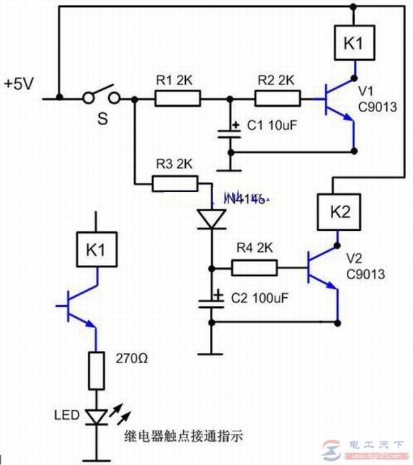 һ��˳�򿪹صĵ�·ԭ��ͼ