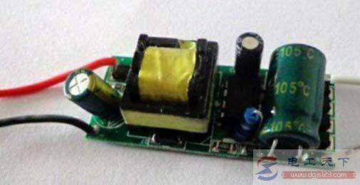 一例led灯恒流电源电路图,led吸顶灯二种常见故障分析