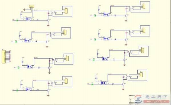 8��dc24v�̵�������ʾ��ͼ��8�ż̵�������ԭ��ͼ