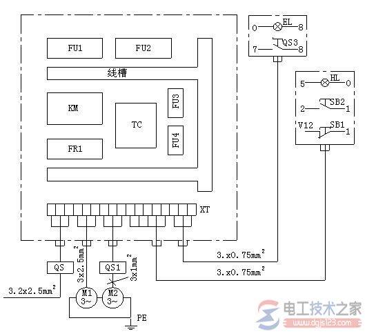 电气接线图绘制规则及CW6132车床电气互连接线图