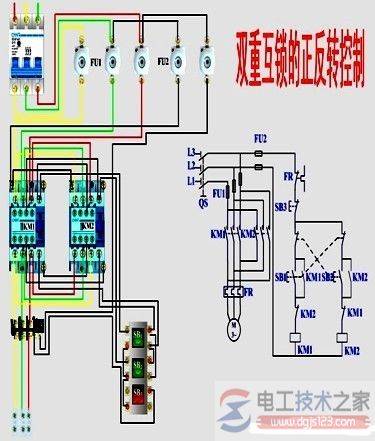 三相电动机正反转控制线路电路图